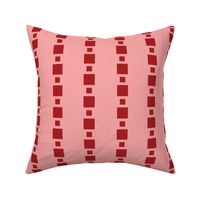 JP4 - Medium - Floating Check Stripes in Rusty Coral on Pale Coral Pastel