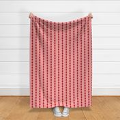 JP4 - Medium - Floating Check Stripes in Rusty Coral on Pale Coral Pastel