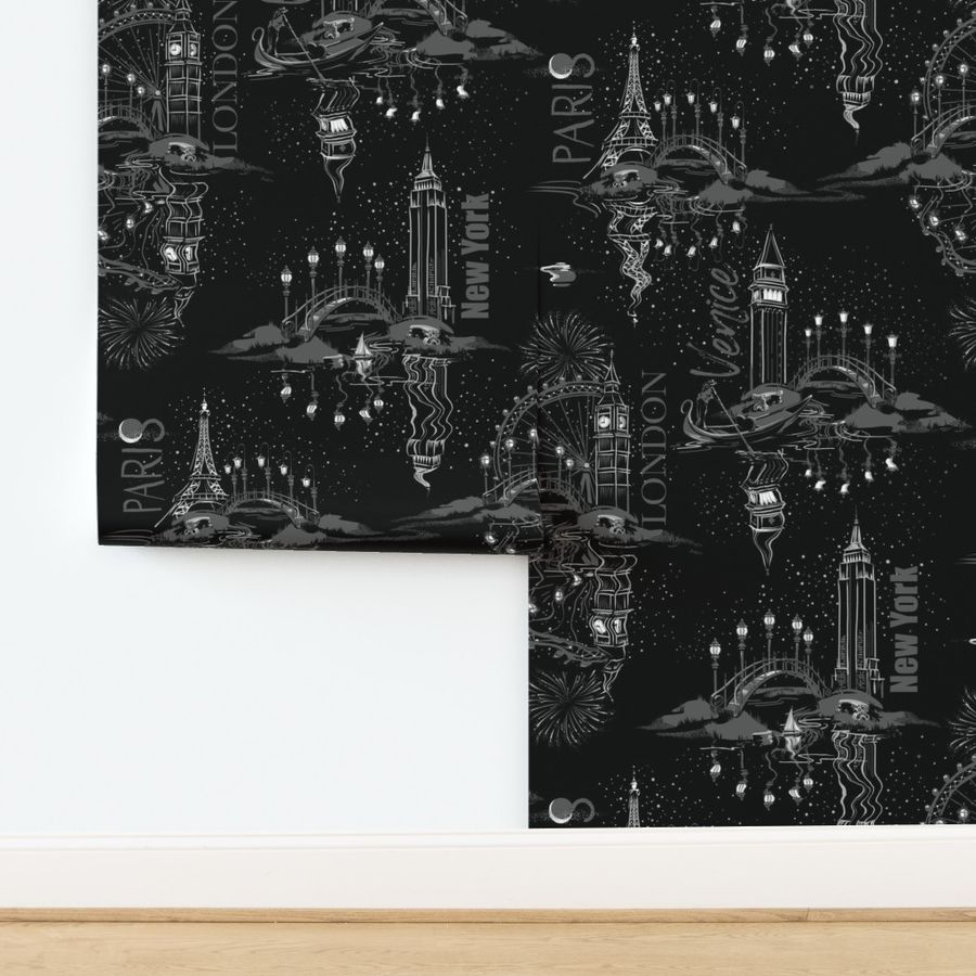 Starry Night Romance | Large | Black + White