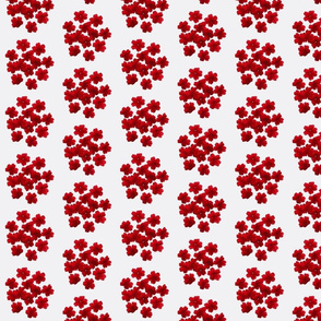 Little Red Flowers on white