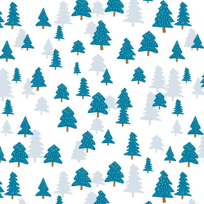 Pine Forest/ Blue/ middle scale