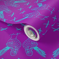 Roadrunners on Purple by DulciArt,LLC