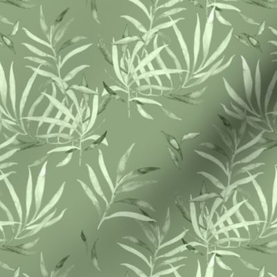 Tropical Foliage| Sage Green Palm|Renee Davis