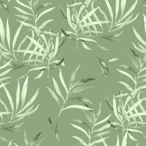 Tropical Foliage| Sage Green Palm|Renee Davis