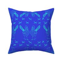 Roadrunners on Royal Blue by DulciArt,LLC