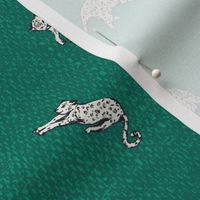 Green leopards textured