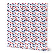 stars - multi watercolor - red white and blue - LAD20