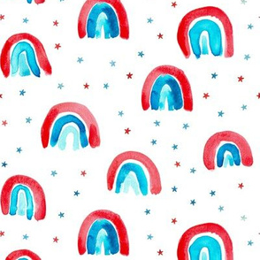 red white and blue rainbows - stars - LAD20
