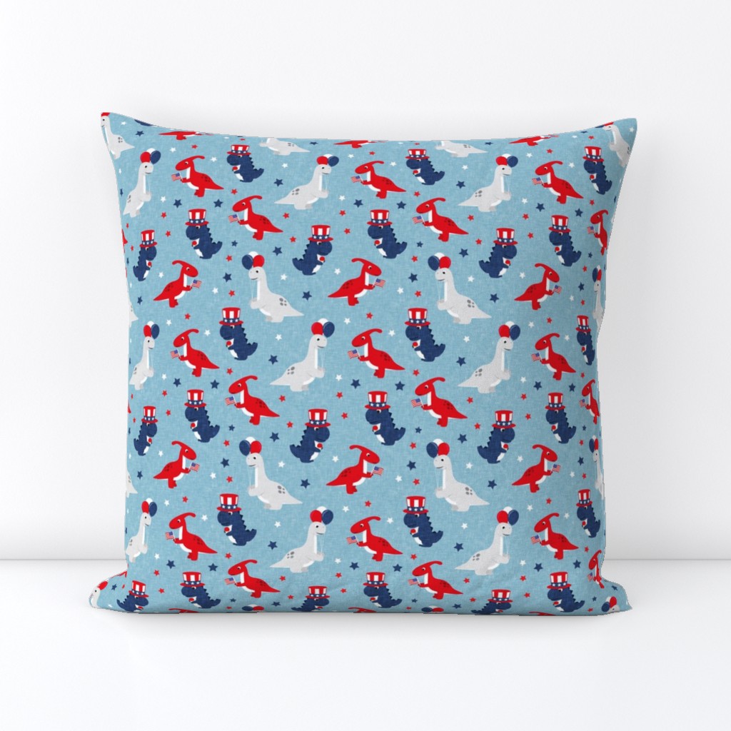 Patriotic Dinos - Stars and Stripes - blue - LAD20