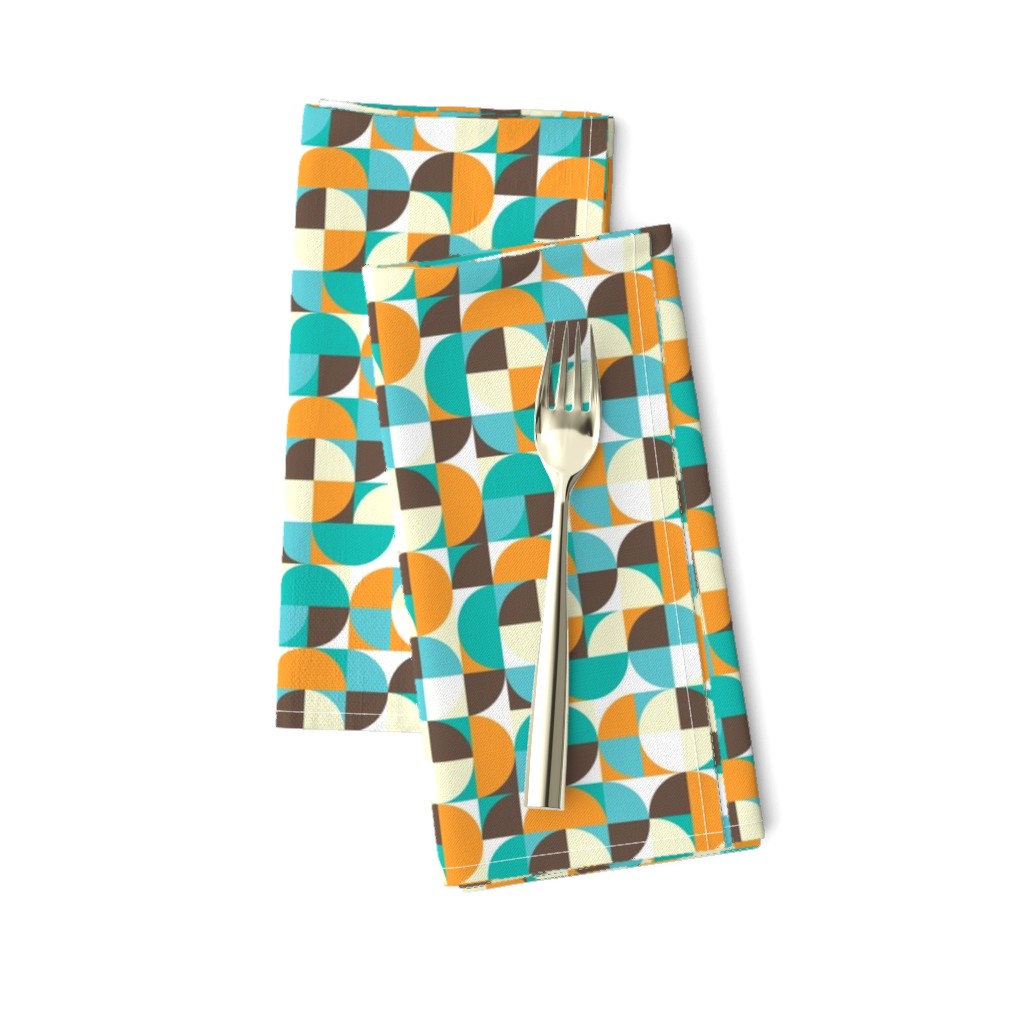 Teal and Yellow Vintage Geometry