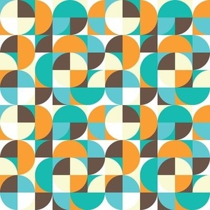 Teal and Yellow Vintage Geometry