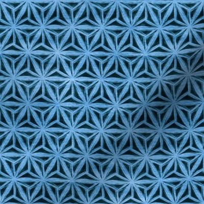 Dark Teal Textured Geometric Triangle Hexagon Pattern