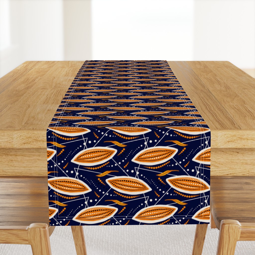 Cocoa pods-orange navy