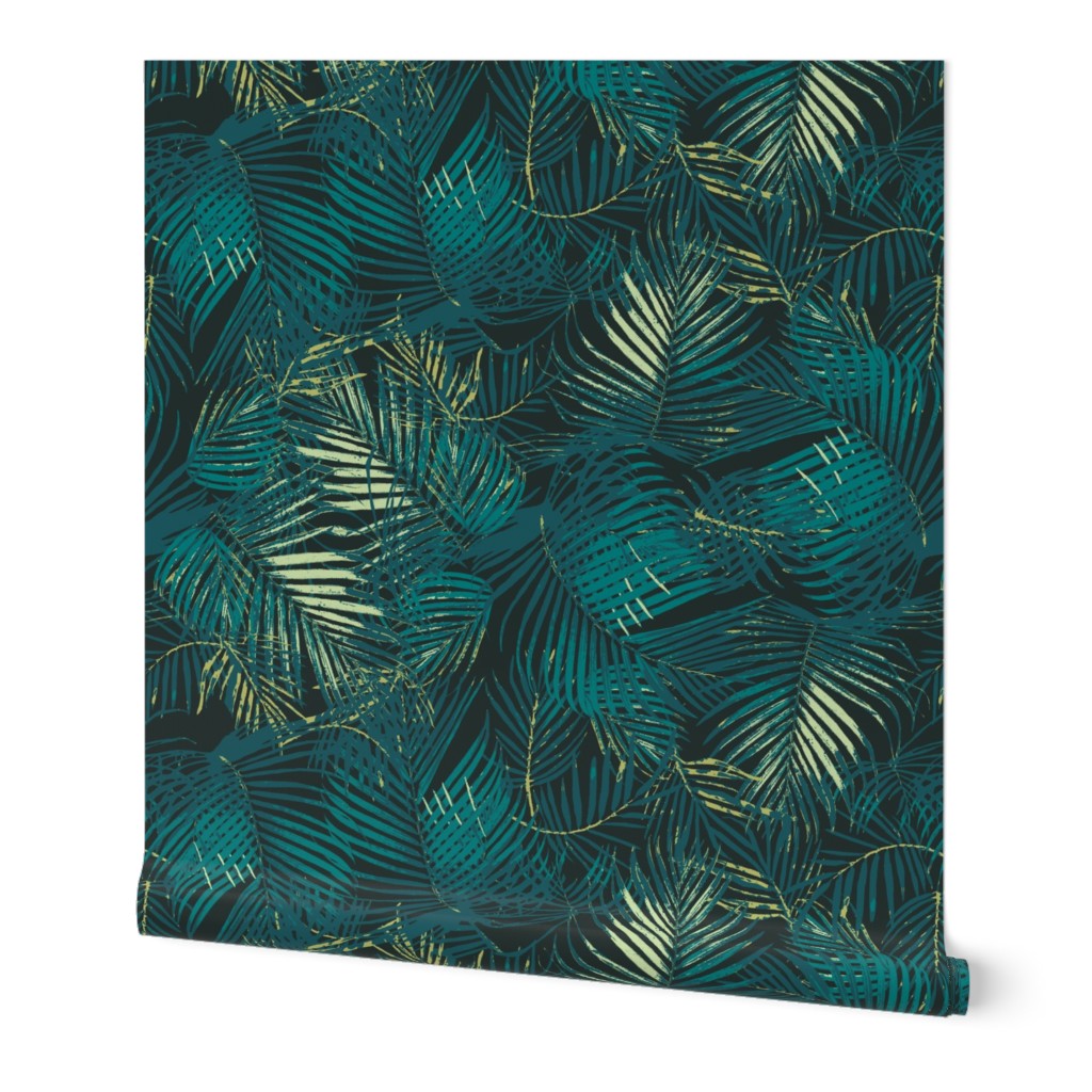 Tropical palm leaves