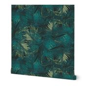 Tropical palm leaves
