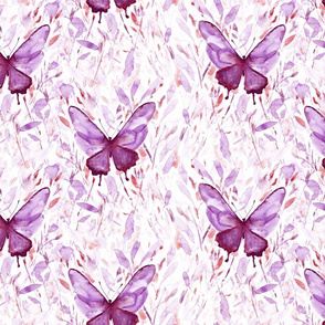 watercolor butterfly purple saturday