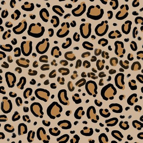 leopard print - tan natural animal cheetah safari print - NEW color