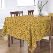 Mustard Woodland Berry Quilt Fabric