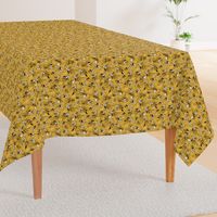 Mustard Woodland Berry Quilt Fabric