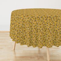 Mustard Woodland Berry Quilt Fabric