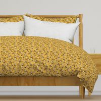 Mustard Woodland Berry Quilt Fabric