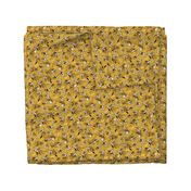 Mustard Woodland Berry Quilt Fabric