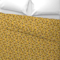 Mustard Woodland Berry Quilt Fabric