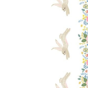 10.5" Wonderland Bunny Garden Border Fabric