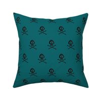 Skulls on Teal