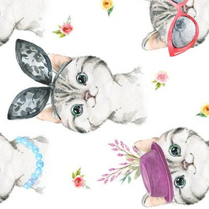 Kitty Chic (white) LARGER scale ROTATED