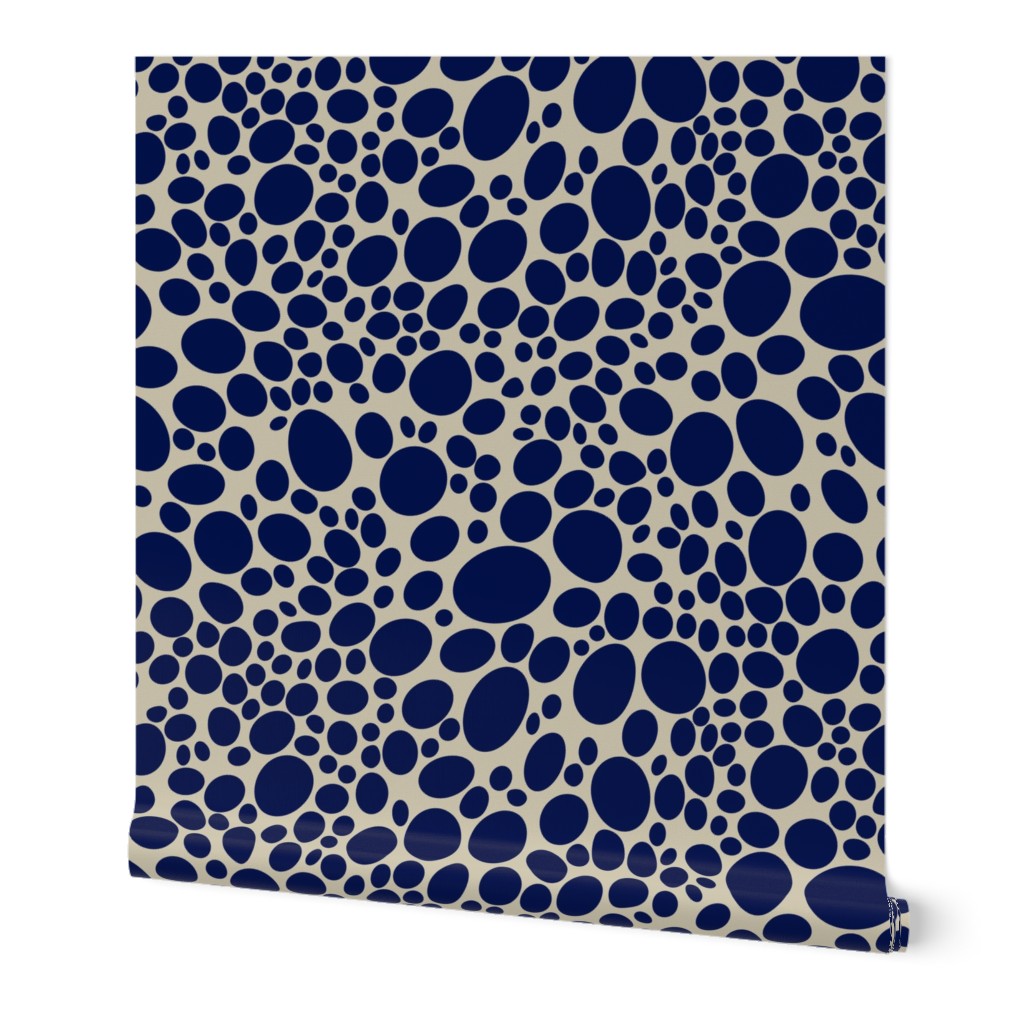 pebble dots - blue marine