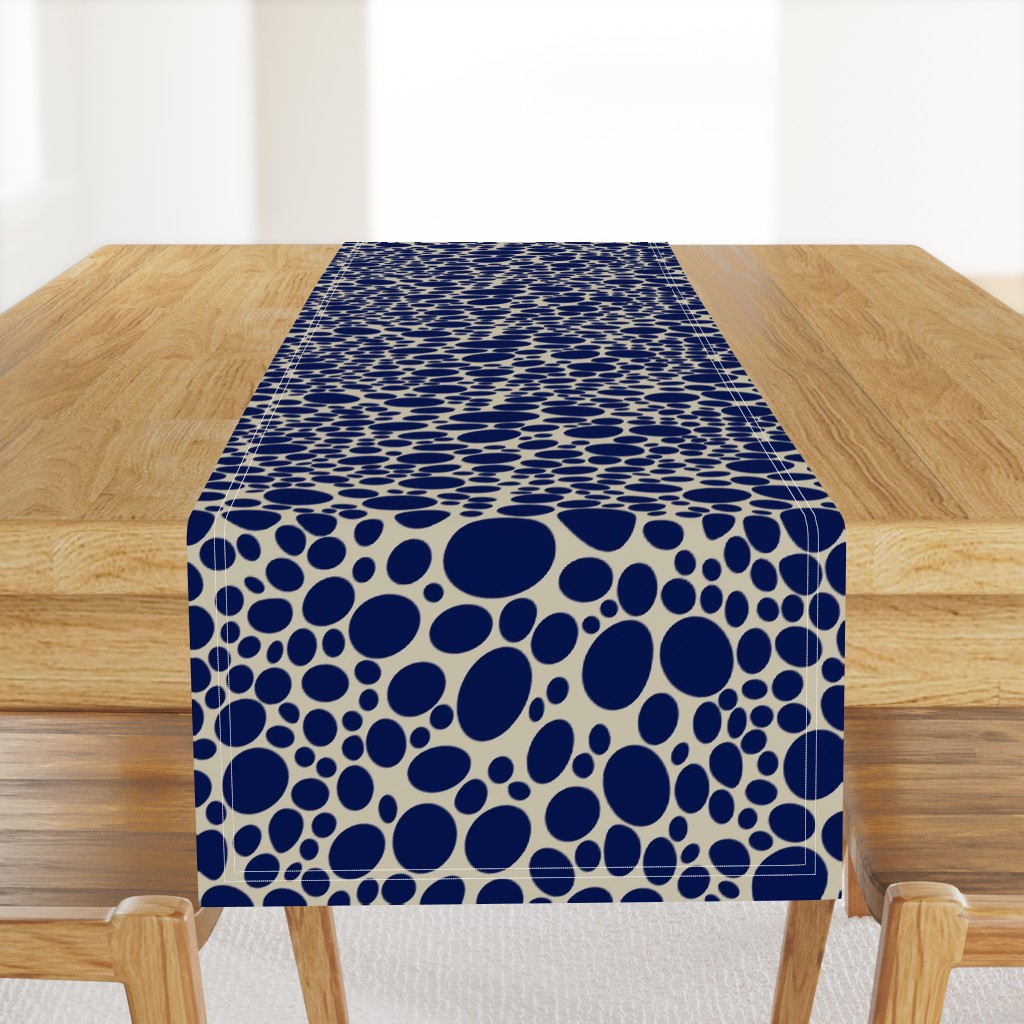 pebble dots - blue marine