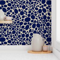 pebble dots - blue marine