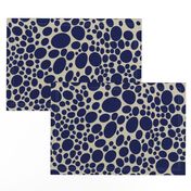 pebble dots - blue marine