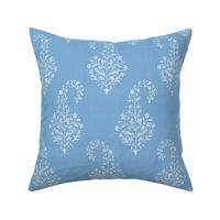 WOVEN Painted Paisley Cerulean and Cream