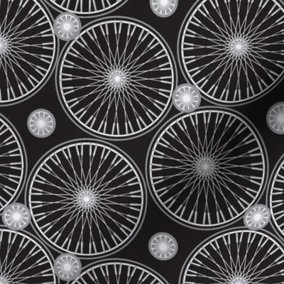 bicyclewheels and gears x-gray