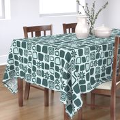 Scandi daisy blocks - mint and pine