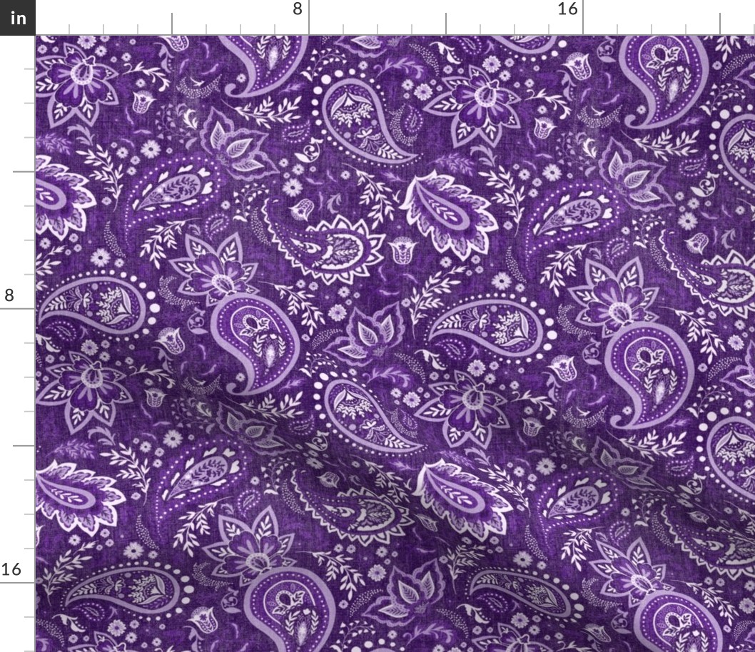 Purple Soma Paisley - Textured