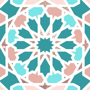 Geometric Red Sea Arabic Pattern
