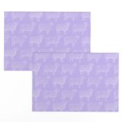 Classic White Sheep on Soft Purple (Large Print Size)