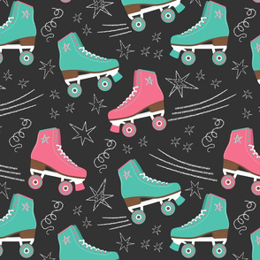 Roller Rink Fabric, Wallpaper and Home Decor | Spoonflower