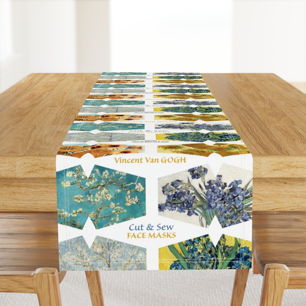 Van Gogh Face Masks - Starry Night Sunflowers Irises 