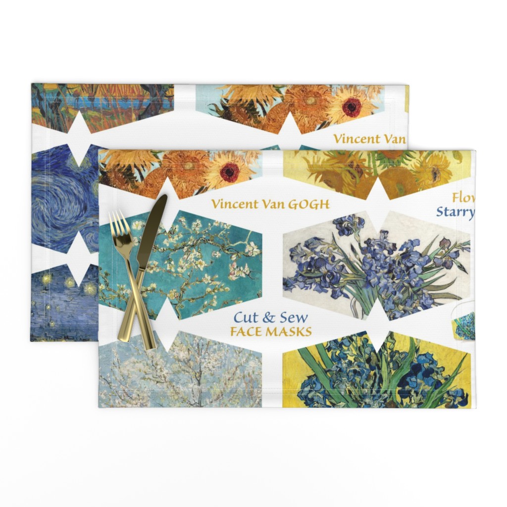 Van Gogh Face Masks - Starry Night Sunflowers Irises 