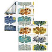 Van Gogh Face Masks - Starry Night Sunflowers Irises 