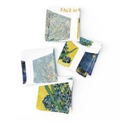 Van Gogh Face Masks - Starry Night Sunflowers Irises 