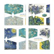 Van Gogh Face Masks - Starry Night Sunflowers Irises 