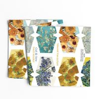 Van Gogh Face Masks - Starry Night Sunflowers Irises 