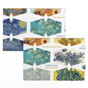 Van Gogh Face Masks - Starry Night Sunflowers Irises 