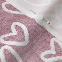 Pastel Hearts // Dusty Rose Washed Linen