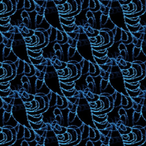 WDLD5 - Abstract Woodland Texture in Blue and Black